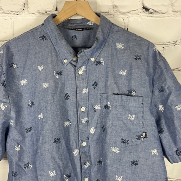 NWOT VANS Casual Leaf Pattern Dress Shirt Sz XL - Picture 2 of 8